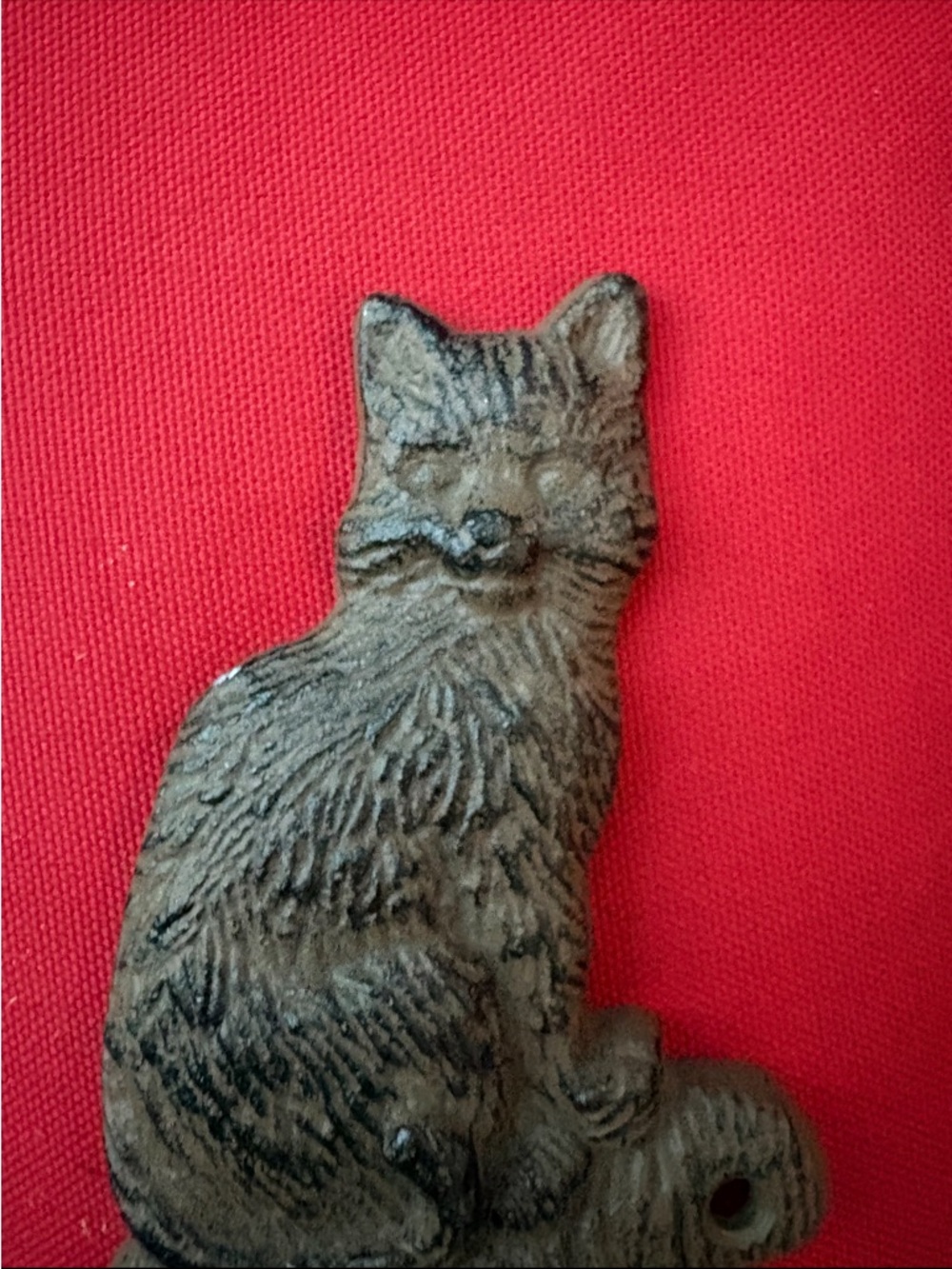 Cast Iron Cat Wall Hook - Decorative Pet-Themed Hook